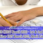 BCECE Results 2023 CET