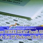 Bihar BCECE ITICAT Exam Results 2023