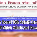 Bihar Board Matric Admit Card 2024